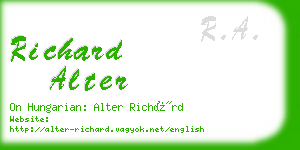 richard alter business card
